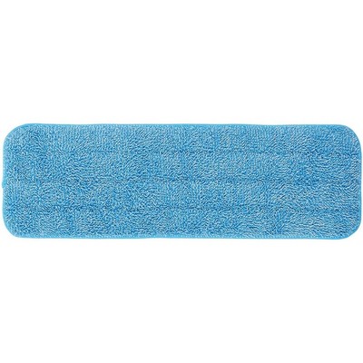 Blue Microfiber Reusable Flat Mop Pads 16.5 in - 10 Pack