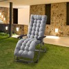 NewHome"71x22 Inch Chaise Lounger Cushion for Recliners, Rocking Chairs, Deck & Sofa Mats, Outdoor Comfort"BlackRedCoffeeGrey&Purple - 4 of 4