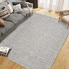 Area Rug - Modern Stripe Style Ultra-Thin Low Pile Carpet for Living Room, Bedroom, Office, Non Slip Washable - 3 of 4