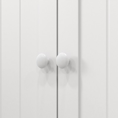 White Recessed Panel 41" Kitchen Pantry with Adjustable Shelves