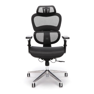 Ergo Office Chair Featuring Mesh Back and Seat with Head Rest Black - OFM