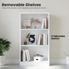 FURNIinspire Decorative Bookshelf 3 Shelf Adjustable Bookshelf, Floor Standing Storage Shelves For Home Office Organization, White, 11.6"*24.4"*44.1" - 4 of 4