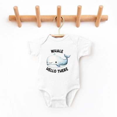 The Juniper Shop Whale Hello There Baby Bodysuit
