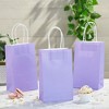 Blue Panda 25 pcs 5"x3.15"x9" Purple Kraft Paper Gift Bags, Party Favor, Shopping Bags with Handles - 2 of 4