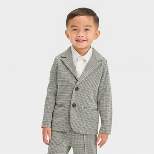 Toddler Boys' Long Sleeve Plaid Knit Blazer - Cat & Jack™ Brown