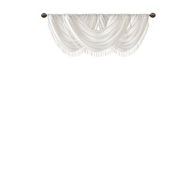 Stylish Waterfall Window Panel, Rich Sheen Fabric and Elegant Tassel Trim fits Lux Room Decor for All Season