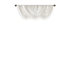 Stylish Waterfall Window Panel, Rich Sheen Fabric and Elegant Tassel Trim fits Lux Room Decor for All Season - 1 of 2