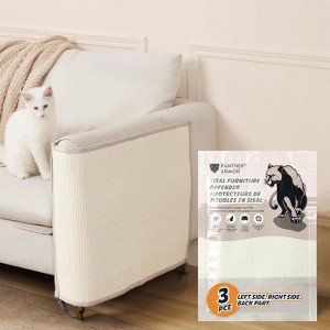 Panther Armor Sisal Cat Couch Protector Guard, Prevents Cat Scratching Furniture, Durable Furniture Protectors - 1 of 4