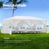 Outdoor 10×20 FT Gazebo, Wedding Party Canopy Tent with 6 Removable Sidewalls, Large Gazebo with Metal Frame and Stakes-Coolbibila - 3 of 4