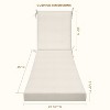 Honeycomb Outdoor Chaise Lounge Cushion - Textured Solid Bone - 4 of 4