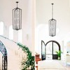 VYNXARIA 12 - Light Matte Black and Silver Lantern - Style Ceiling Lights, Adjustable Farmhouse Pendant Chandelier - 4 of 4