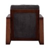 Treasure Trove Accents Accent Chair Castlerock Gray/Brown: Upholstered Polyester, Rubberwood Frame, No Assembly Required - 4 of 4