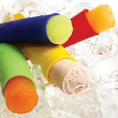 Assorted Color Silicone Ice Pop Maker Set, 4-Piece