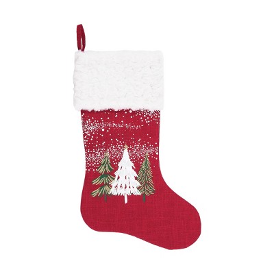 C&F Home Snowy Trees Stocking