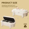 Lycvki 48 in. White Modern Storage Ottoman Bench - 3 of 4
