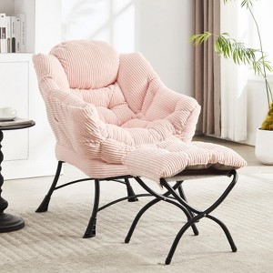 RISOKEYS Accent Chair with Ottoman-Lounge Accent Chair,Easy Assembly & Space-Saving Footrest,Comfy Reading Chair for Living Room & Bedroom - 1 of 4