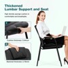 GlasFlength Modern Seating Sets with Padded Arms, No Wheels Executive Office Chair, for Conference Room Reception, Black, 22"*22.05"*36.2" - 2 of 2