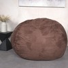 OUTSUPPLY High-Density Shredded Foam Bean Bag Chair with Removable Microsuede Cover, Reading and Bedroom Floor Lounge - 2 of 4