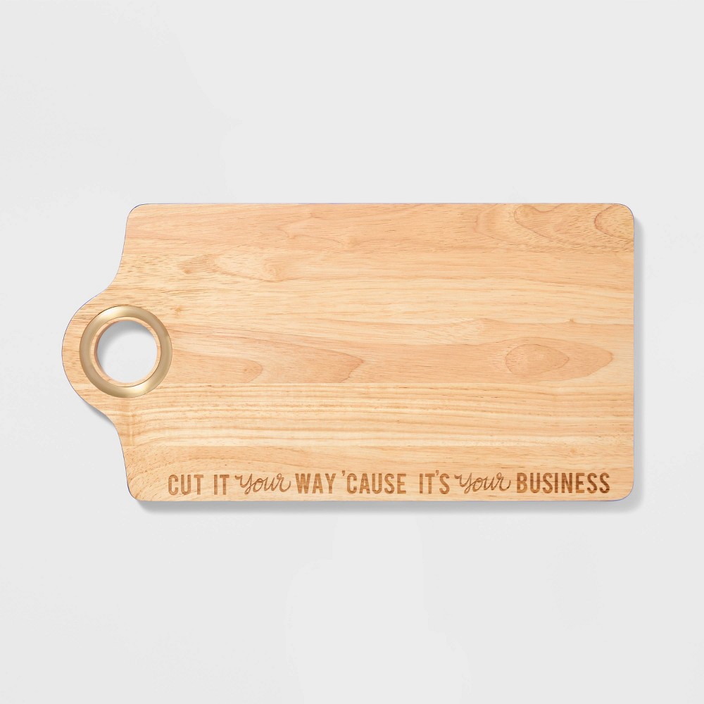 Wood Cutting Board Cut It Your Way Cause It&#039;s Your Business - Tabitha Brown for Target