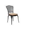 3 Piece Patio Seating Set, Aluminum Patio Accent Chairs Set Of 2 With Umbrella Hole And Cushion,Square Metal Bistro Table Set -Maison Boucle - 3 of 4