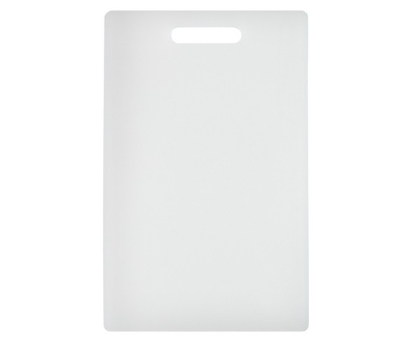 Dexas 9.5x15" NSF Polysafe Cutting Board with Handle - White