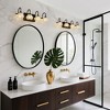 DAKAFUL Crystal Bathroom Vanity Light, Vanity Fixtures with Clear Textured Shades,Wall Sconce Over Mirror,for Bedroom/home decor - 4 of 4
