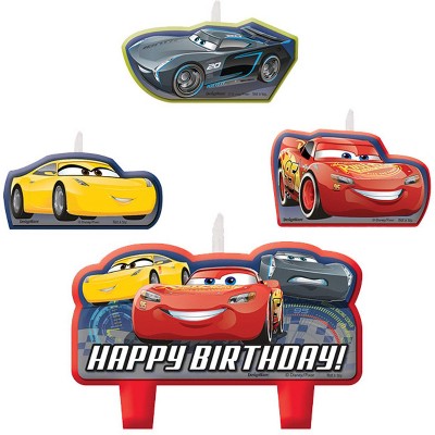 Birthday Express Disney Cars 3 Birthday Candle Set - 4 Pack