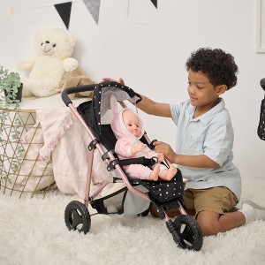 Olivia's Little World Confetti Doll Jogging Stroller for 15''-18'' Dolls, Foldable Design with Storage Basket - 1 of 4