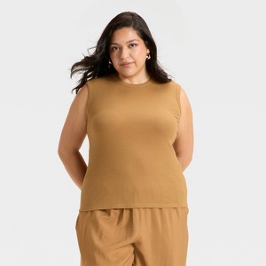 Women's Ribbed Muscle Tank Top - A New Day™ - 1 of 1
