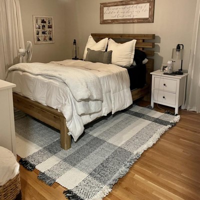 7'x10' Laurelhurst Indoor/outdoor Plaid Rug Black/white - Threshold ...