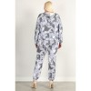 Slickblue Women's Navy Tie Dye Pullover Hoodie and Jogger Set - Loose Fit, Plus Size 1XL-3XL - 2 of 4