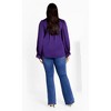 Women's Plus Size Maia Top - purple | CITY CHIC - 3 of 4