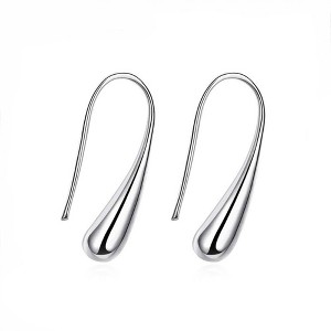 Teardrop Hook Earrings for Women Classic Silver Plated Ginger Lyne Collection - 1 of 4