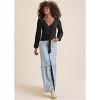 VENUS Womens Tie-Front Button-Up Top - 3 of 4
