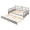 NicBex Full Size Day Bed with Trundle 78.2" Wooden Daybed Frame with Slatted Sides for Living Rooms - 2 of 4
