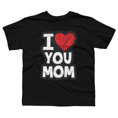 Boy's Design By Humans I Love You Mom Heart By solon2020 T-Shirt