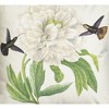 TAG 18"x 18" Hummingbird White Flower Cotton Accent Decorative Throw Pillow Poly Filled Removable Insert Square Machine Wash - 2 of 3