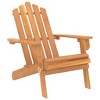vidaXL Patio Garden Chairs, Set of 2, Foldable Adirondack Style, Solid Acacia Wood Construction, Weather-Resistant, Easy Clean, Comfortable Seating - 3 of 4