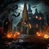 Outsunny 28" Life Size Outdoor Halloween Decorations Hanging Bat Opening Month, Animated Prop with Sound and Motion Activated Light Up Eyes - 3 of 4
