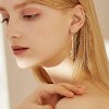 Sonateomber Gold Long Chain Threader Earrings for Women - Fashion Statement Drop Dangle Thread Earrings Jewelry Gift - 2 of 4