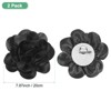 Unique Bargains Alloy Satin Fabric Big Rose Flower Dainty Brooches and Pins 2 Pcs - 3 of 4