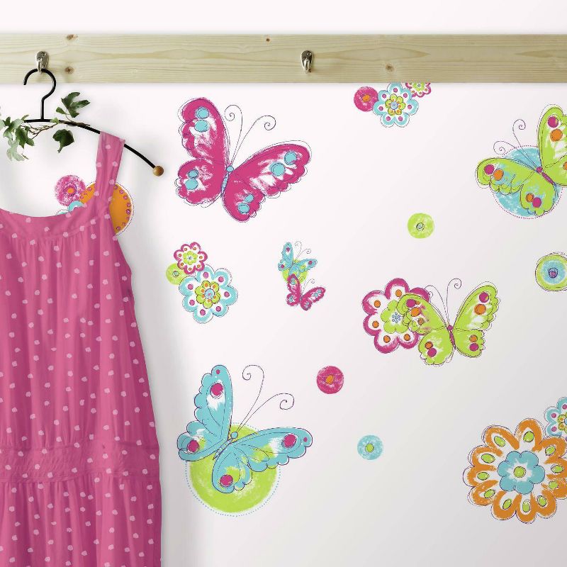 Brushwork Butterfly Peel and Stick Wall Decal - RoomMates, 3 of 8