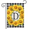 Briarwood Lane Everyday Garden Flag 12x18 For Outdoor Sunflowers Monogram D Garden Flag Flags For Outside - 2 of 4