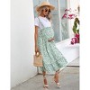 Maternity High Waisted Midi Skirt Summer Ruffle Adjustable Boho Flowy Suspender Skirt Photoshoot Baby Shower - 3 of 4