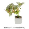 Unique Bargains Artificial Plants Ceramic Pot 2.01"x2.01"x5.51" 1 Pc - 3 of 4