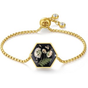 Pressed Wildflower Bracelet | Pressed Flower Bracelet | Gold/Silver Pressed Flower Jewelry | Personalized Handmade Jewelry - 1 of 4