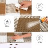 Outdoor Rug Large Waterproof UV Resistant Plastic Straw Reversible Rug, Modern Checkered Rugs Camping Carpet for RV Beach Backyard - 4 of 4