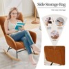 Rocking Chair, Teddy Upholstered Glider Chair w/ Backrest, Armrest Side Pockets, Modern Comfy Accent Armchair Reading Chair for Bedroom, Living Room - 4 of 4