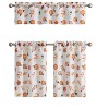 Kate Aurora 3 Piece Thanksgiving Autumn Harvest Pumpkins & Leaves Kitchen Curtain Tier & Valance Set - 2 of 3