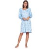 Casual Nights Women's Long Sleeve Floral Embroidered/Pintucked Night-Gown - 2 of 4